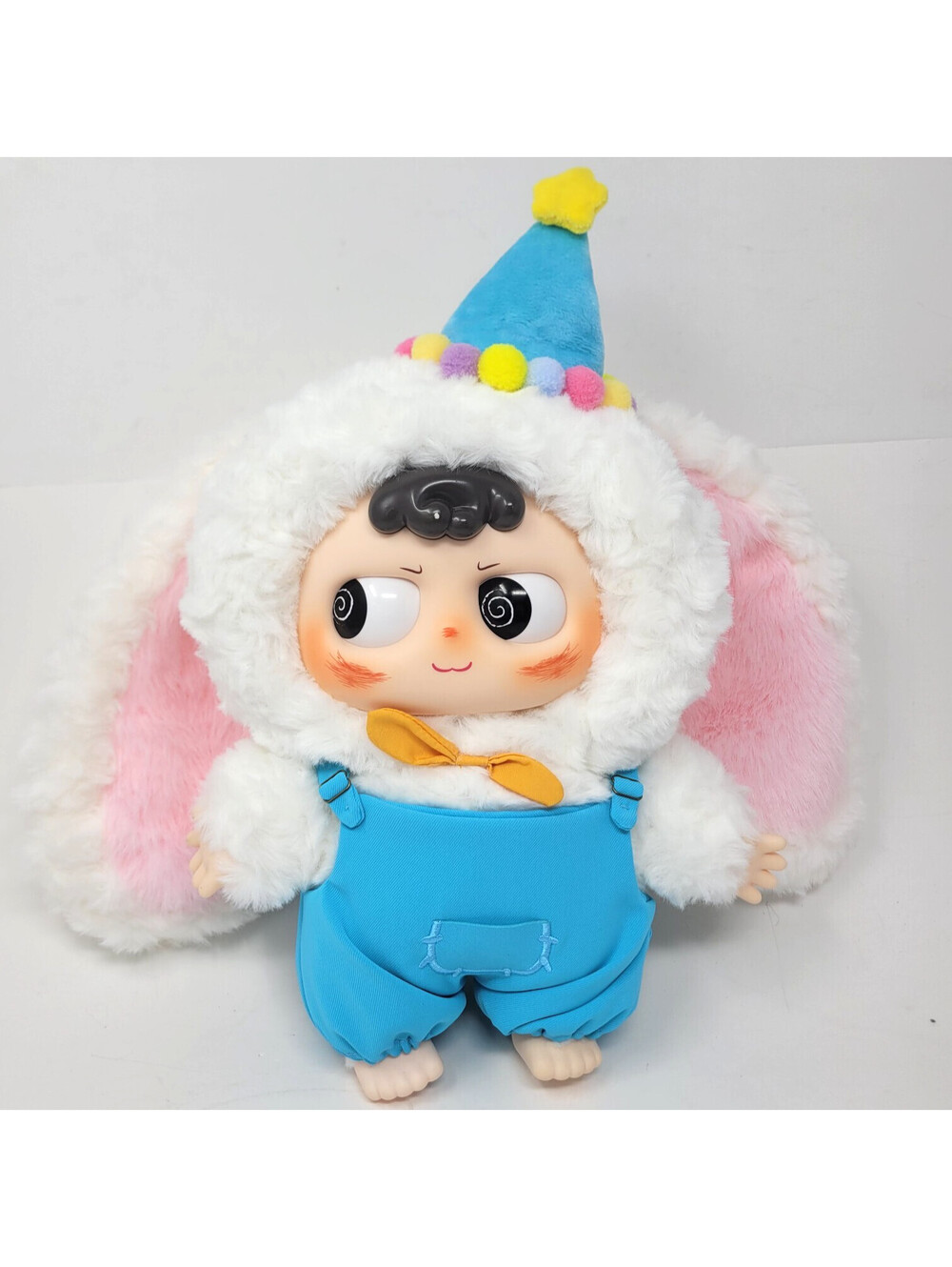 Heyme Baby Three 400% Big Plush Doll Figure White Rabbit Blue Overalls Party Hat
